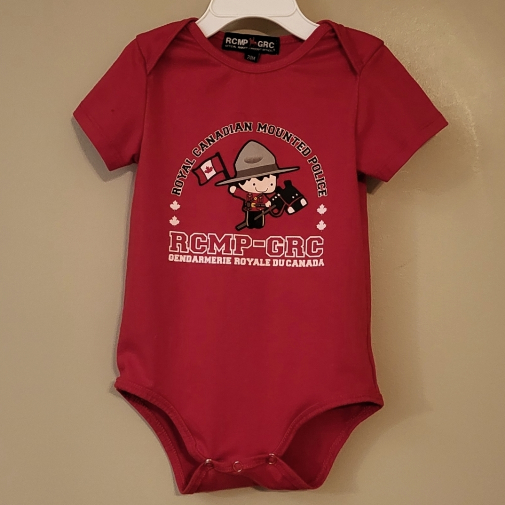 RCMP red short sleeve onesie/bodysuit